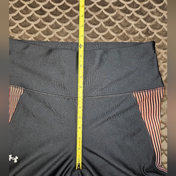 G70. Under Armour HeatGear 6M Panel 7/8 Leggings in Black/Multi - Size 1X - Picture 9 of 11